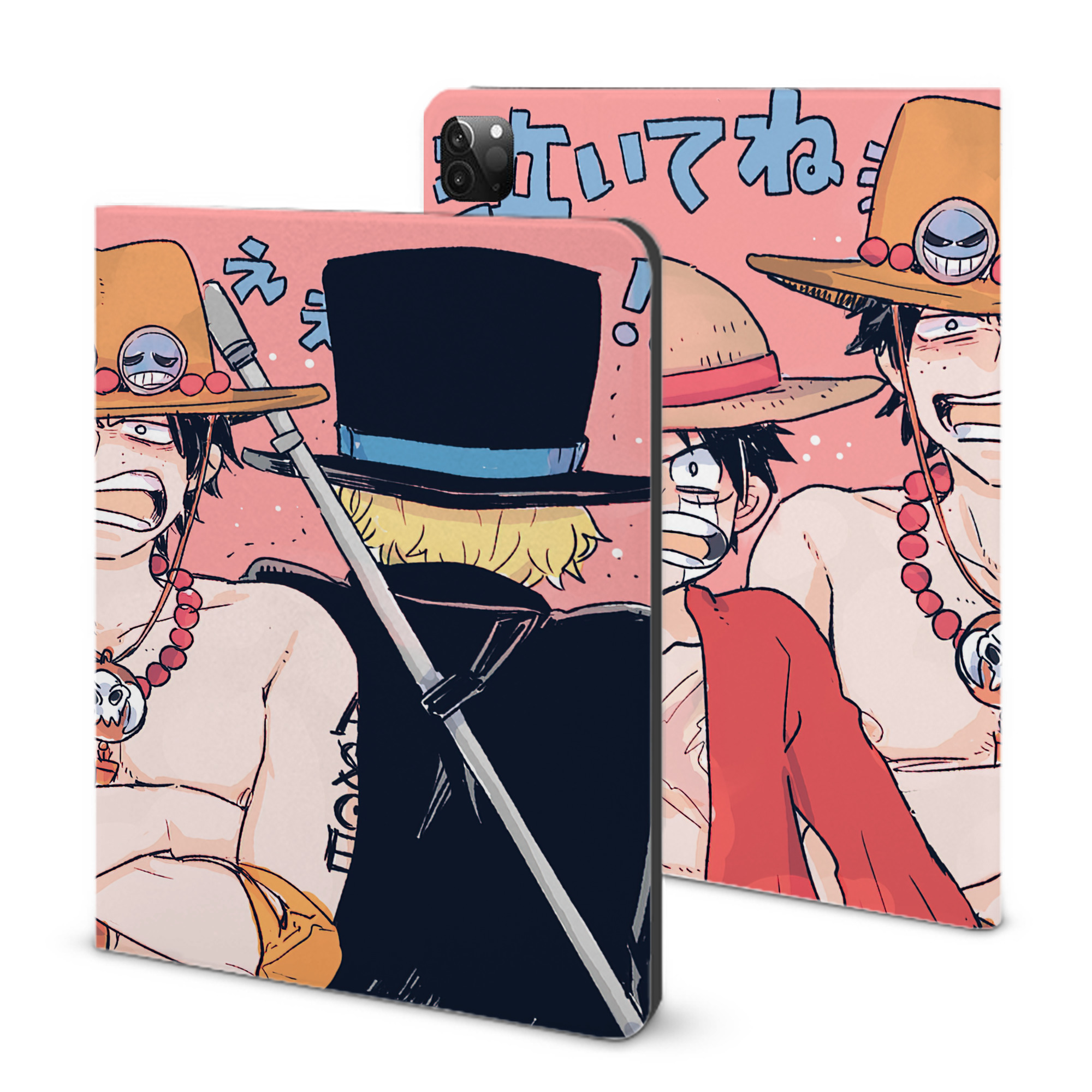 （画像用） ワンピース ONE PIECE IPadケース ペンホルダー付き ブックスタイルデザイン